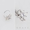 DIMENSIONAL MULTI CZ STARBURST CZ POLISH 316L SURGICAL STEEL L-SHAPE NOSE HOOP DIMENSIONAL MULTI CZ STARBURST CZ POLISH 316L SURGICAL STEEL L-SHAPE NOSE HOOP